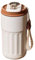 MagiDeal Travel Coffee Mug Insulated Coffee Tumbler 450ml Leakproof Water Bottle with Lanyard Insulated Tumbler Portable Coffee Cup, White Coffee