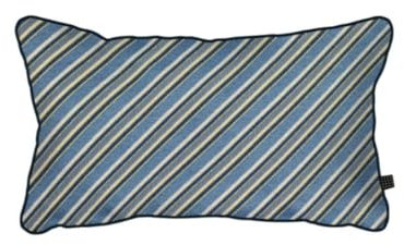 Mette Ditmer - Kissen - Atelier - Diagonal - Polyester, Baumwolle - Farbe: Blue/Light Blue/Dark Blue - 50 x 30 cm
