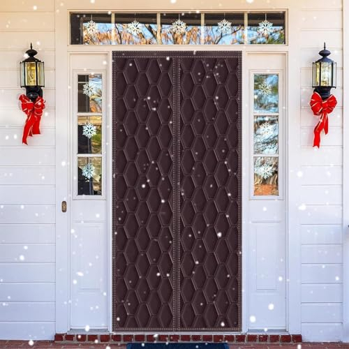 Türabdeckungsvorhang Magnetischer temporärer Tür-Thermovorhang, Winter-Bildschirmabdeckungsisolierung, Türdecke, einfach aufzuhängen (Farbe: Kaffee, Größe: B70 cm x H240 cm)