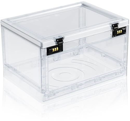 GREELUE Abschließbare Box, Kühlschrank safe, Medizinbox, Aufbewahrungsbox für Süßigkeiten, Spielzeug, Snack und Bürobedarf (Weiß)