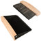 Small Dust Pan and Brush Set, Mini Hand Broom and Dustpan Set, Wooden Crumb Sweeper for Home Desktop, Sofa, Pet Care Household (Black)