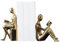 WJnflQN Serre-Livres Lourds pour étagères, Serre-Livres décoratifs pour Livres Lourds,2 Serre-Livres Robustes au Design de Figurines abstraites pour étagères - Supports de Livre de Serre-Livres