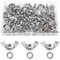 Lyeteung 50 Stücke M3 Flügelmutter, Edelstahl Wing Nut, Metrische Flügelmutter, mit 50 Stücke Unterlegscheiben, für Heimwerker DIY Tools, Elektronische Geräte Hardware