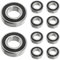 HUAREW 6003 2RS Kugellager, aus Lagerstahl 17mm x 35mm x 10mm, Doppelt Geschirmte Rillenkugellager für DIY, Drehbänke, Motoren, 3D-Drucker, Fräsmaschinen, verschiedene mechanische Geräte, etc(10Pcs)