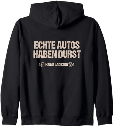 Echte Autos haben Durst Keine Ladezeit Mechaniker Männer Kapuzenjacke
