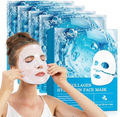 Collagemask, kollage djupfuktande mask, djupt collage anti-rynk lyftmaskin, för alla hudtyper, porförfining, förbättring av elasticitet