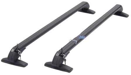 Coffre Toit Voiture 1 Paire avec Serrure Universelle Véhicule Toit Voiture Support Montage Barre Rail Noir Aluminium Porte-Bagages Haut Support Modification Partie Porte-Bagages Voiture(105-115cm)