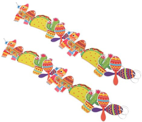 DIYEAH Decoración Colgante De Pancarta De Cactus Banderín De Fiesta Decoración De Cumpleaños