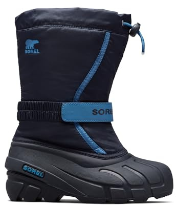 Sorel Childrens Flurry Boot Schneestiefel, Collegiate Navy, Atmosphere, 29.5 EU