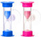 TecaherFav 2-Minuten Sanduhren mit Saugnapf – 2er Set Unzerbrechliche Sandtimer für Kinder, Klassenzimmer, Spiele, Zähneputzen (Rosa & Blau)