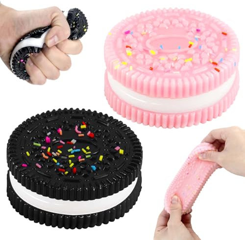Gytera 2 Stücke Keks Stressball, Anti Stress Spielzeug Bälle, Antistressbälle für Kinder Erwachsene, Stressball Erwachsene Stressball Kinder Anti Stress Bälle