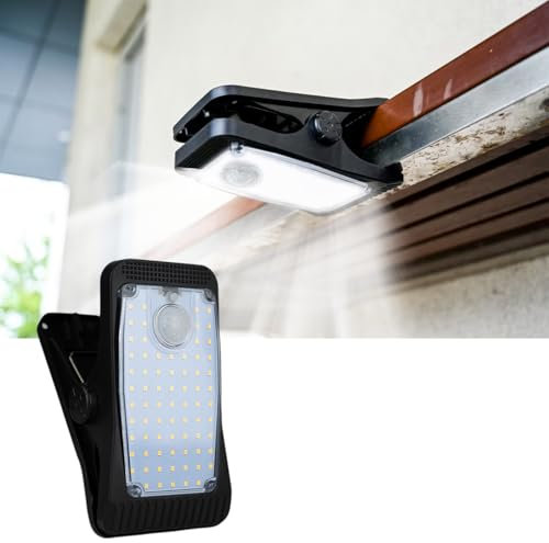Hqynss Solarlampen für Außen mit Bewegungsmelder, 1500 mAh Solarleuchten für Außen LED Solar Lampe Outdoor Ideal für Terrasse, Veranda, Garage, Hof, Straßen, weißes Licht