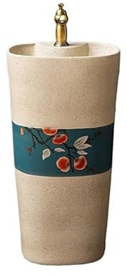 NEBE Lavabo Salle de Bain Accueil Balcon Colonne évier lavabo Colonne en céramique Bassin hôtel Jardin lavabo Vasque à Poser Salle de Bain