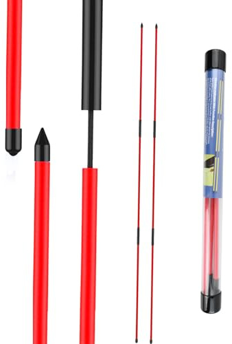 Lot de 2 Bâtons d'Alignement de Golf, 122,5 cm Bâtons d'Aide à l'Entraînement de Golf avec Tube de Rangement, Bâton de Pratique de Correcteur de Golf Pliables, Stick Alignement Golf