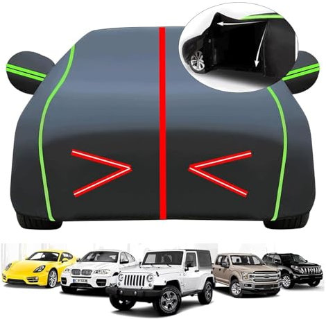 Autoabdeckung Vollgarage für A𝐮di TT 8J Roadster 2006-2014(418x184x136cm),Staubdicht, schmutzabweisend, beständig gegen hohe Temperaturen, mit Baumwollfüllung