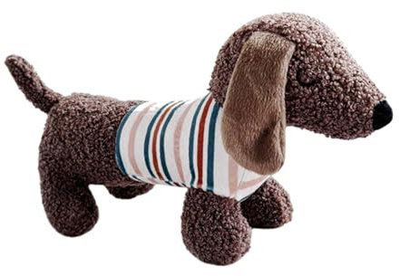 Seyrnicay Quietschendes Stofftier Hundespielzeug | Aggressives Kauspielzeug für Hunde – Dackel-Form, Welpenspielwerkzeug für aggressive Kauer, interaktives Haustier-Trainingsgerät