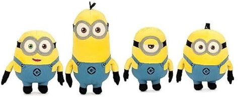 Famosa softies Minions Kuscheltier Plüschfiguren Bob, Otto, Kevin, Stuart und Dave 1 stück (1 stück)