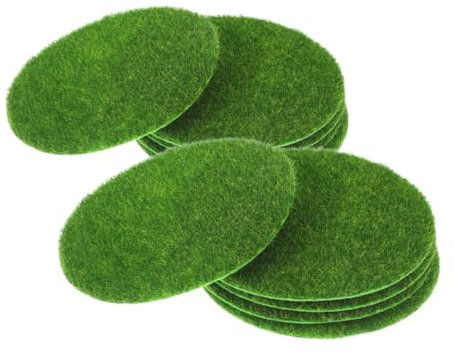 NULYLU 10 Pièces Mousse Artificielle Chemin de Table en Herbe Tapis de Table à Herbe simulés Décoration de Table extérieure Tapis de Table en Herbe simulée Fausse pelouse Plastique Vert