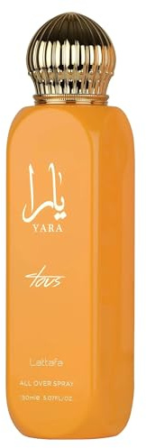 Lattafa Yara Tous – Tropical, Fruity, Floral, Vanilla – All Over Spray Long-Lasting Fragrance for Women & Men, 5.07 Ounce / 150 ml