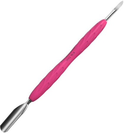 Staleks Pro Manicure Pusher UNIQ 10 Type 6 – Silicone Handle – Wide Rounded Pusher & Nail Cleaner