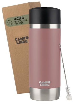 Campo Libre.® Anto I Kaffeebecher to go thermo I Thermobecher I 100% auslaufsichere Travel Mug mit One-Touch-Verschluss I Premium Coffee to go becher I Doppelwandig, hält mind. 6h heiß, Pink, 350ml