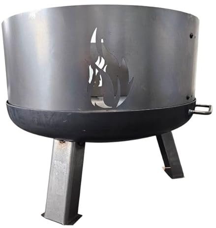 Pare-étincelles universel en acier en deux parties – Adaptable individuellement pour tous les braseros courants jusqu'à 60 cm de diamètre. Résistant au feu, très facile à monter, sécurité sans