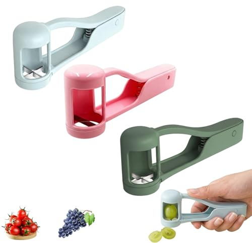GvRfniT Weintrauben Schneider 3er Set, Obstschneider und Traubenschneider, Trauben Schneider für Senioren, Partydekorationen, Zubereitung von schnellen Snacks