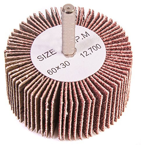 Coarse 80 Grit Flap Wheel Sanding Drill Bit - 6mm Shank - Abrasive Paint/Metal Remover