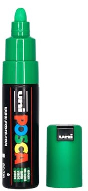 POSCA - Acrylmarker PC-7M Grün 5,5 mm Rundspitze | Marker mit wasserbasierter Pigmenttinte, hohe Deckkraft, für nahezu alle Oberflächen, austauschbare Spitze