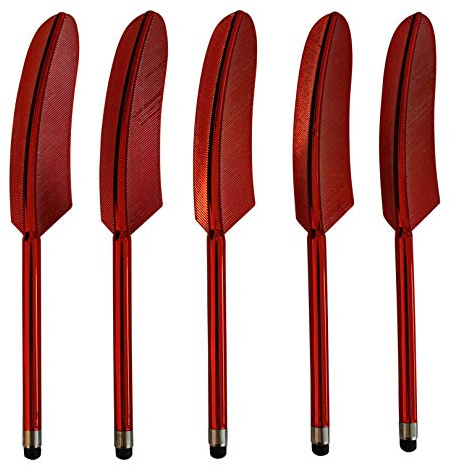 Dealbude24 5X Rot Universal Handy Tablet Pen Stylus Touch Display Eingabe Stift Pen Feder