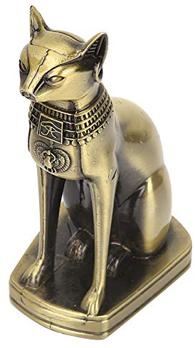 15CM Katzen Statue Buddah Katze, Alte ägyptische Katze Statue Sammlerstück Figur Modell Heimtextilien Ornamente Desktop Dekor