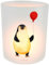 Mr. & Mrs. Panda Windlicht Pinguin Luftballon - Geschenk, Pinguine, Teelichthalter, Motivation, Teelichtglas, Kerzenlicht, Windlicht Kerze, Windlicht