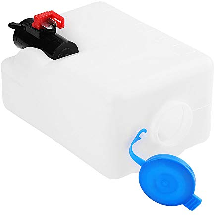 Akozon Scheibenwaschpumpe, 1,2L Scheibenwaschbehälter 12V Universal Scheibenwaschanlage Scheibenwaschpumpe Waschmaschine Waschwasserbehälter Scheiben Waschanlage Wasser Behälter Pumpe für Oldtimer