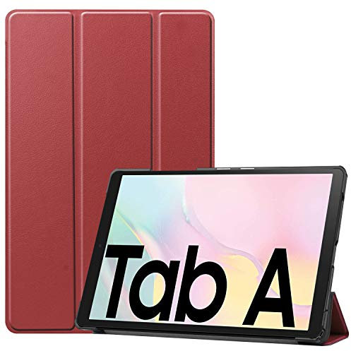 Case2go - Funda Compatible con Samsung Galaxy Tab A7 10.4 (2020) - Fundas para tabletas - Polipiel Caso - Rojo Oscuro