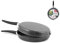 B-BLACK Padella Gira FRITTATA Doppia Padella per Cottura Omelette FRITTATE Antiaderente