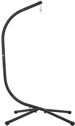 PayLessHere Hanging Hammock Stands Hammock Chair Stands Outdoor Solid Steel Heavy Duty Stand Only Construction for Hanging Hammock ,C Stand Air Porch Swing Chair Indoor(Stand Only)