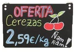 Lot de 12 ardoises pour fruits et légumes.