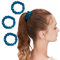 OLESILK 3er-Set 100% Seide Haargummis Kleine Scrunchies Haarschmuck Zopfgummi Haare Ringe Elastische Haarbänder Gummibänder 3 Stücke, Pfaublau