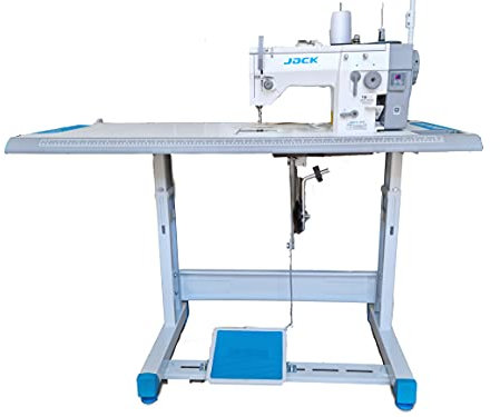 Jack 20U - Handwerkliche 9mm Zig-Zag Nähmaschine mit Integriertem Motor, Geeignet für Mittelschwere bis Leichte Stoffe, Verstellbare Nadelposition, LED-Beleuchtung, Automatische Ölversorgung