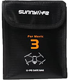 ZLiT Mavic 3 explosionsgeschützte Batterietasche, tragbare Mavic3 flammhemmende Schutztasche für DJI Mavic 3 Drohne (2 Stück)