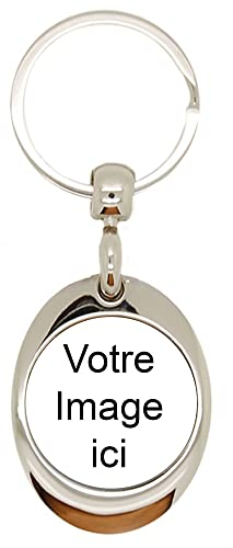 Porte clé en Métal avec jeton aimanté, personnalisé avec votre photo. IDÉE CADEAU (Animaux, Famille, Enfants, Sport, Logo, Entreprise)