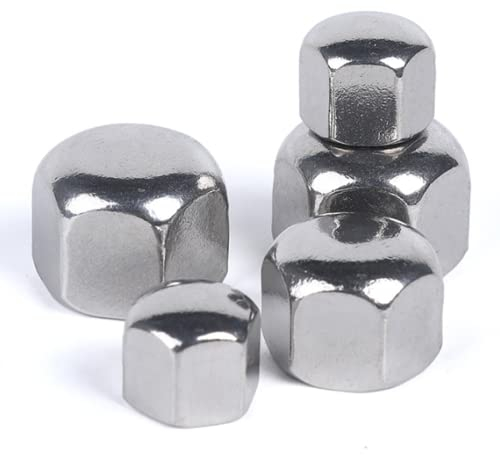 Flache Sechskantmutter aus Edelstahl 304, Flache Flachmutter DIN917, Flache Blindmutter, M3-M20,M10 * 5 STÜCKE