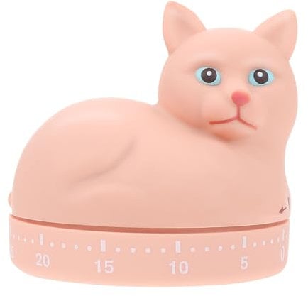 Eieruhr Küchentimer Küchenwecker Katze Figur Cartoon Form 60 Min Timer Mechanischer Timer Time Erinnerung zum Küche Kochen Backen Studieren Kinder Tischdeko