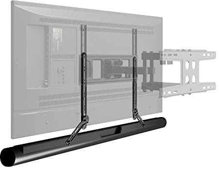VonHaus Sound Bar Bracket, Adjustable Universal Sound Bar Mount for Above or Below TV, Easy to Install, Sturdy & Compatible with Sonos Arc, LG & Most Soundbars with Mounting Holes, Max Capacity 15kg