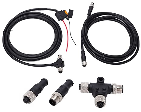 Fockety für NMEA 2000 Starter-Kit, IP67 Wasserdicht für NMEA2000 Starter-Kabel-Kit, Universelle Backbone-Kabel Drop-Kabel T-Stücke Terminator-Kits für NMEA 2000 für