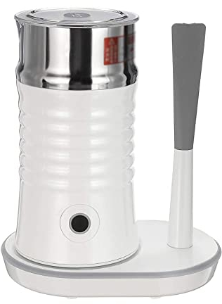 HMTE Montalatte Elettrico e vaporizzatore con Base Staccabile Schiuma Automatica per scaldalatte per caffè Latte (Colore : Oro) (Bianco)