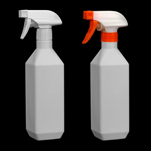 LAOJU Sprühflaschen, Wassersprühflasche zur Reinigung, 500 ml, leere Kunststoff-Sprühflaschen mit Nebel- und Strahleinstellung für Haushalt, Garten, Pflanzen und Bewässerung, 2 Stück