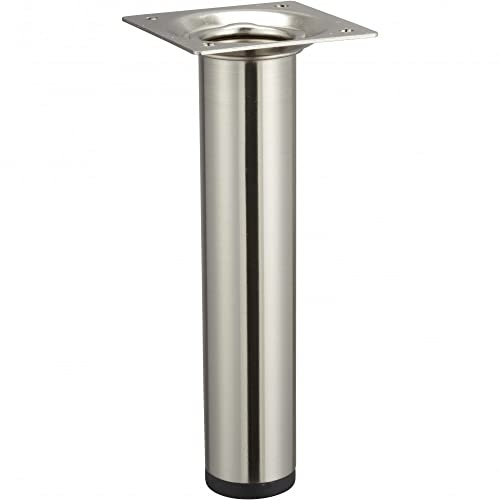 Hettich Pied Meuble cylindrique Fixe Acier brossé Gris