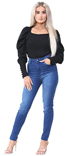 989Zé ENZO Womens Jeans Skinny Stretch Jean High Waisted Denim Pants