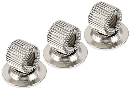 PATIKIL 3Stk Stifthalter Klammern Metall Drehbar Selbstklebend Feder Schleife Bleistift Organizer für Büro Wand Kühlschrank Weißbrett Karte Silber